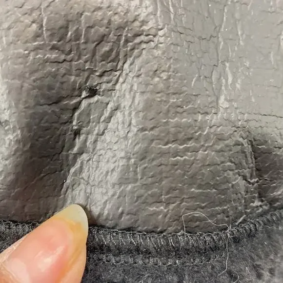 Bryn Walker faux leather fleece lined full zip hooded coat minimalist size S - Picture 7 of 8